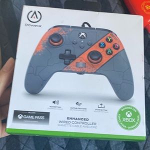 POWERA galactic orange Xbox controller